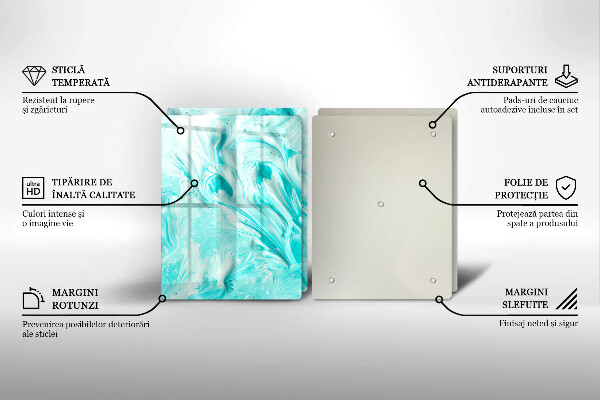Tábua de cortar de vidro Tintas abstratas