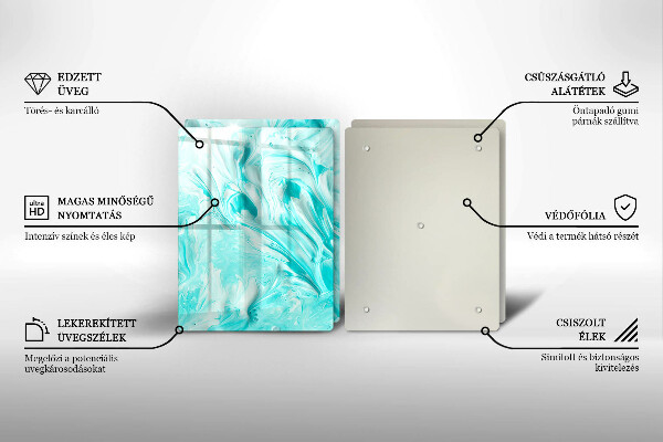 Tábua de cortar de vidro Tintas abstratas