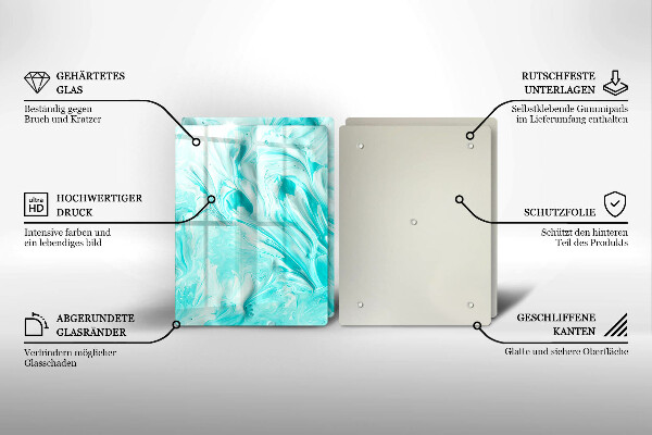 Tábua de cortar de vidro Tintas abstratas