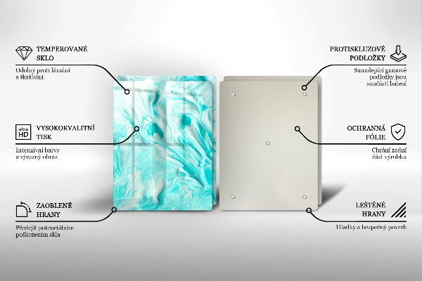 Tábua de cortar de vidro Tintas abstratas