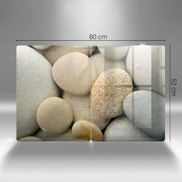 Tábua de cortar de vidro Padrão de pedras ovais