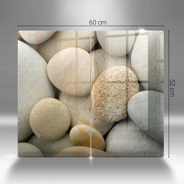 Tábua de cortar de vidro Padrão de pedras ovais