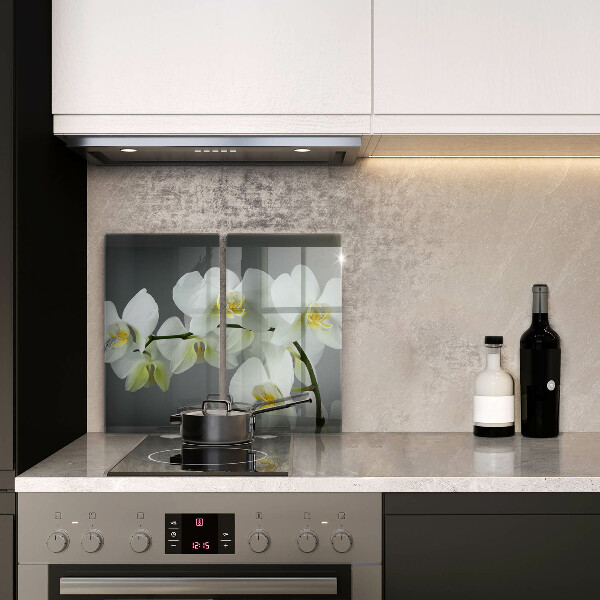 Tábua para corte Flores de orquídea branca