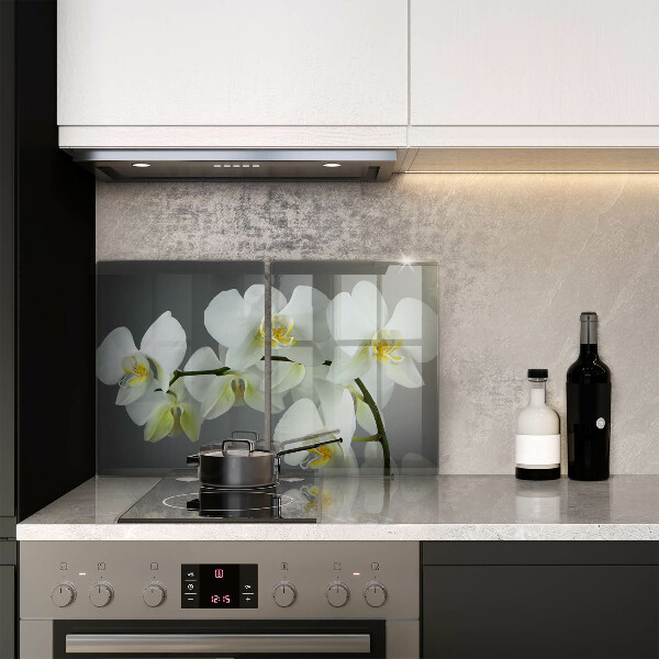 Tábua para corte Flores de orquídea branca