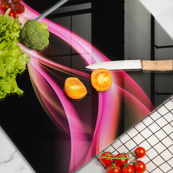 Tábua para cozinha Fumaça neon abstrata