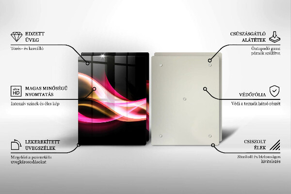 Tábua para cozinha Fumaça neon abstrata