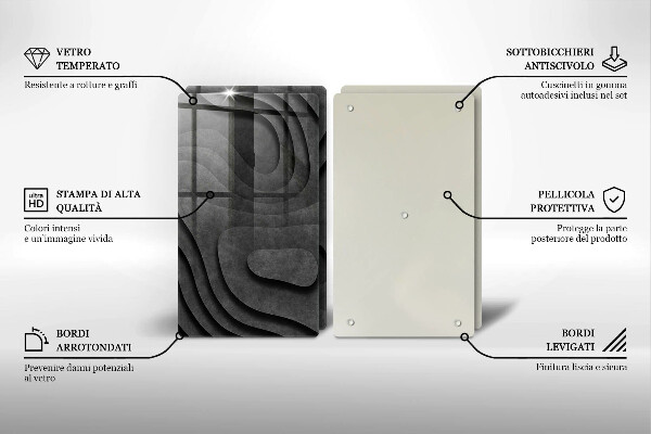 Tábua para cozinha Formas de pedra 3D
