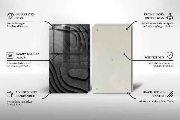 Tábua para cozinha Formas de pedra 3D