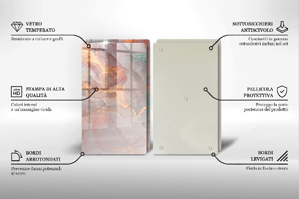 Tábua corte Mármore com ouro