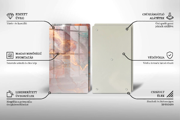 Tábua corte Mármore com ouro