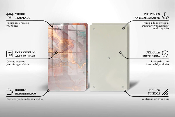 Tábua corte Mármore com ouro