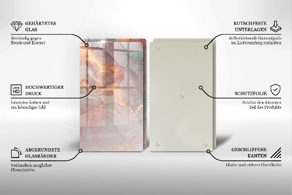 Tábua corte Mármore com ouro