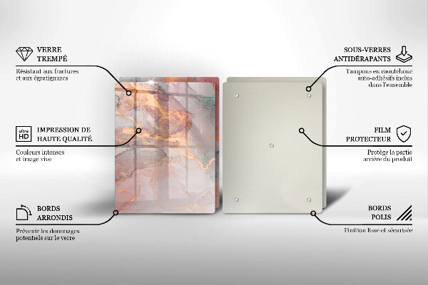 Tábua corte Mármore com ouro