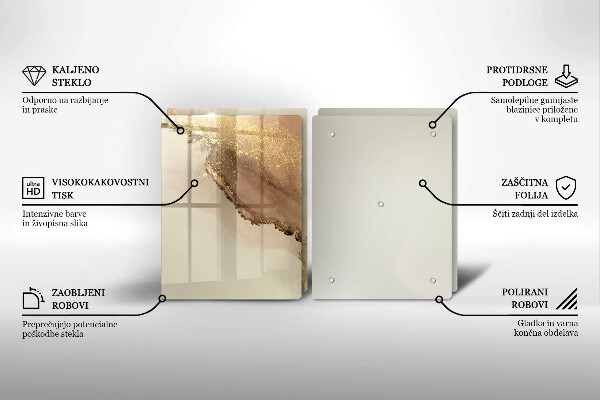Tábua para cozinha Ouro abstrato