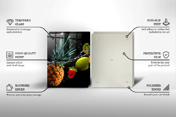 Tábua de corte Fruta na água