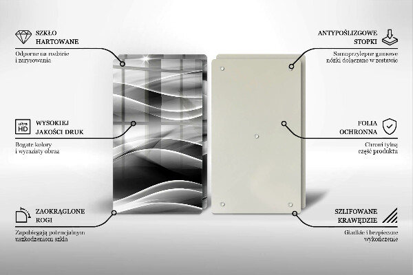 Tábua de cortar alimentos Linhas suaves de abstração