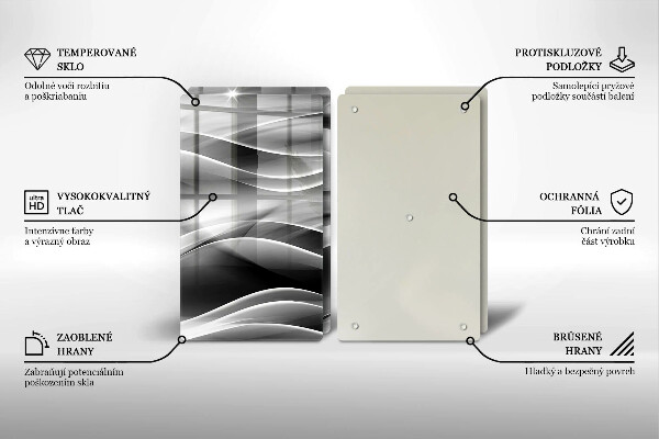 Tábua de cortar alimentos Linhas suaves de abstração