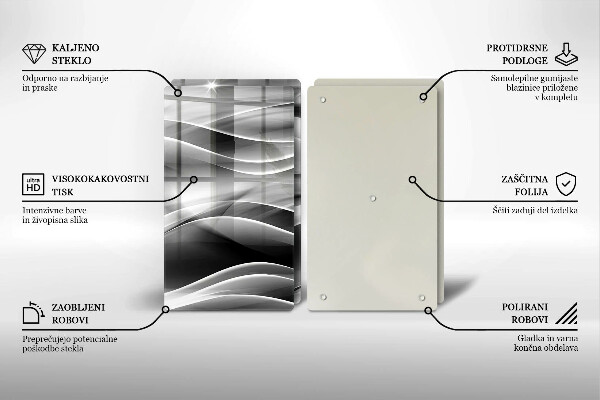 Tábua de cortar alimentos Linhas suaves de abstração