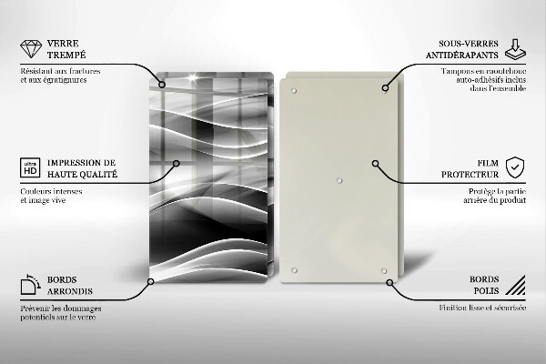 Tábua de cortar alimentos Linhas suaves de abstração