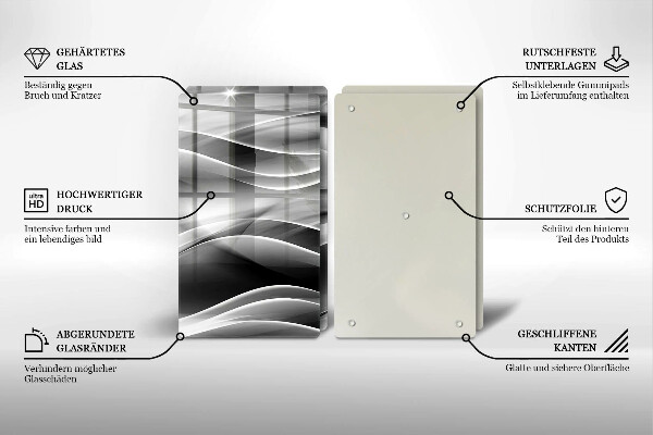 Tábua de cortar alimentos Linhas suaves de abstração