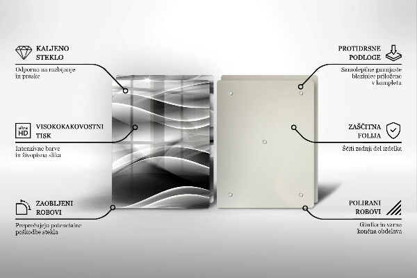 Tábua de cortar alimentos Linhas suaves de abstração