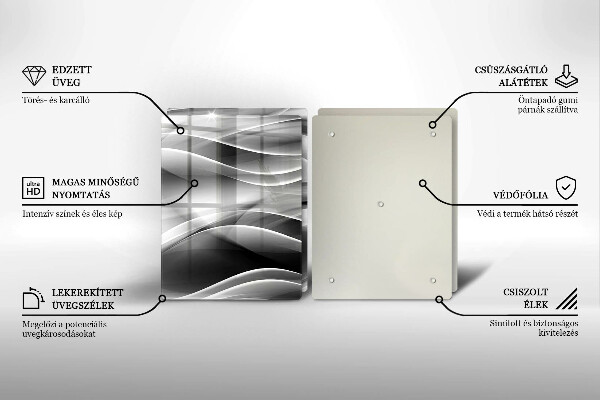 Tábua de cortar alimentos Linhas suaves de abstração