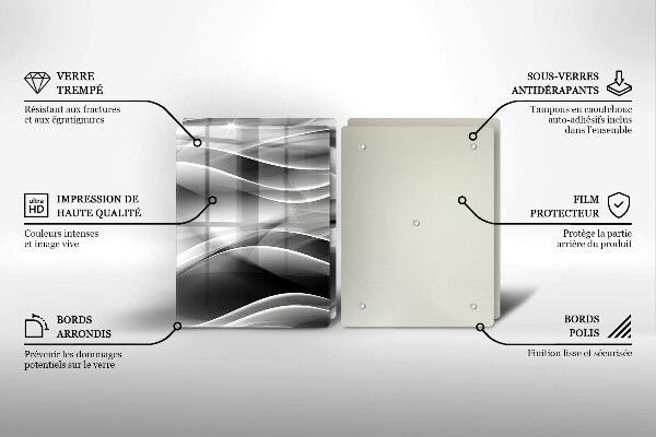 Tábua de cortar alimentos Linhas suaves de abstração
