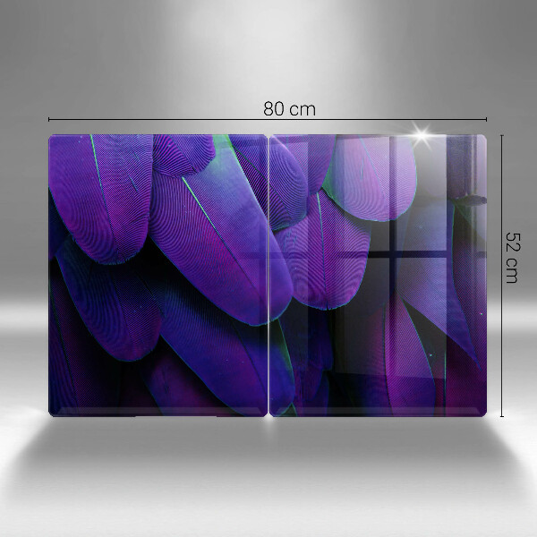 Tábua de cortar de vidro Penas de neon