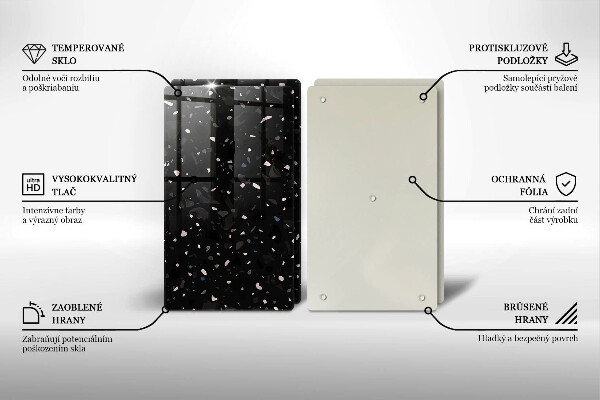 Tábua de vidro Grés escuro