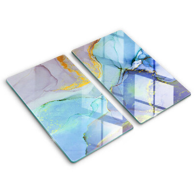 Tábua de cortar de vidro Ouro em pedra rachada