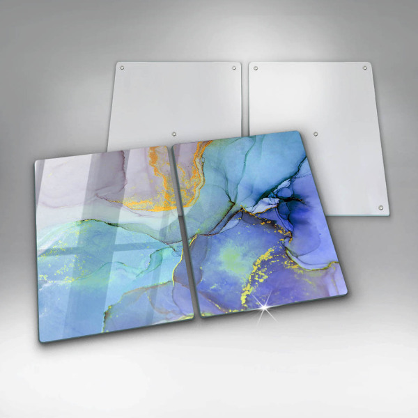 Tábua de cortar de vidro Ouro em pedra rachada