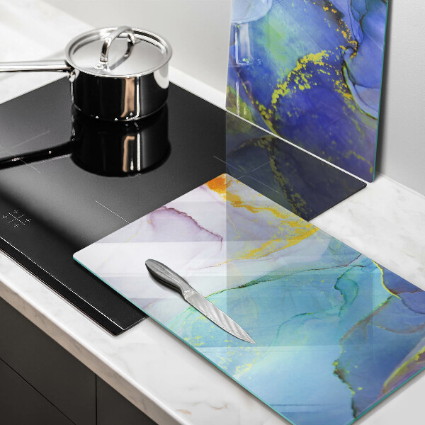 Tábua de cortar de vidro Ouro em pedra rachada