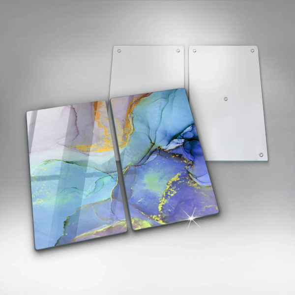 Tábua de cortar de vidro Ouro em pedra rachada