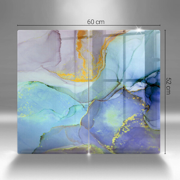 Tábua de cortar de vidro Ouro em pedra rachada