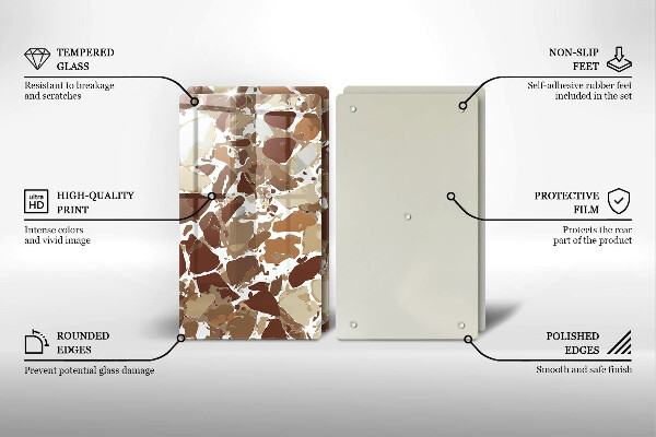 Tábua de corte Pontos decorativos de pedra