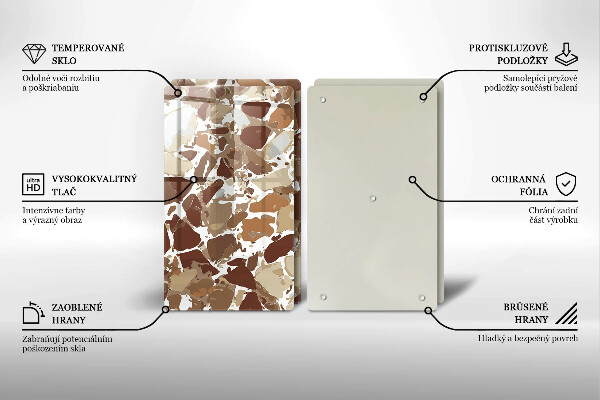 Tábua de corte Pontos decorativos de pedra