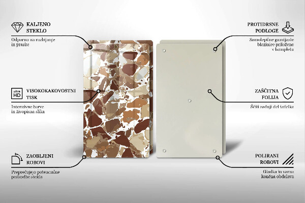 Tábua de corte Pontos decorativos de pedra