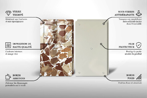 Tábua de corte Pontos decorativos de pedra