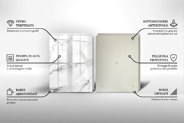 Tábua de cortar Textura de mármore elegante