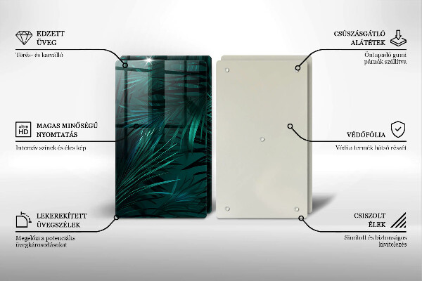 Tábua para corte Folhas selvagens da selva