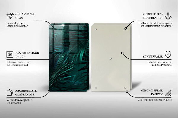 Tábua para corte Folhas selvagens da selva