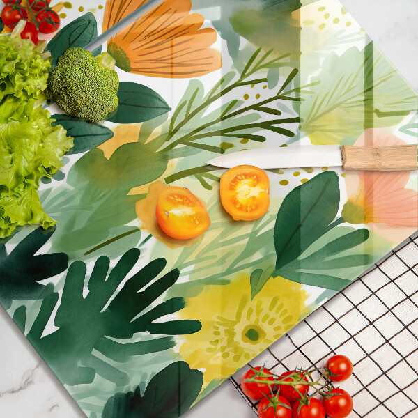 Tábua corte Flores pintadas