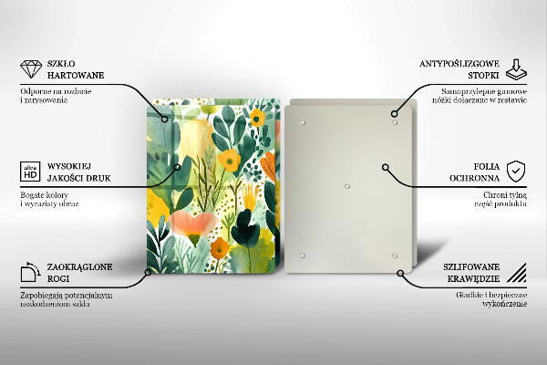 Tábua corte Flores pintadas