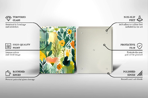 Tábua corte Flores pintadas