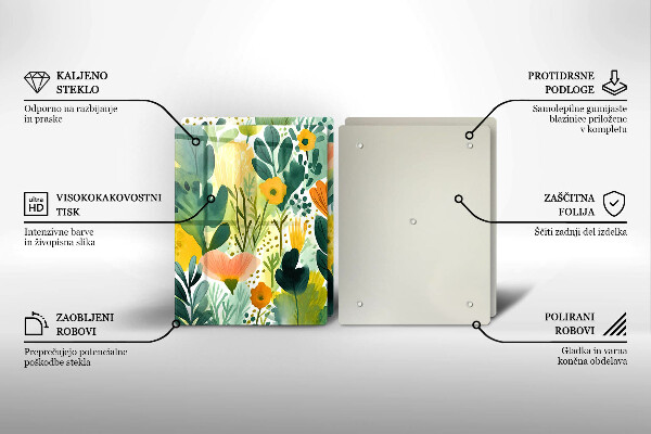 Tábua corte Flores pintadas