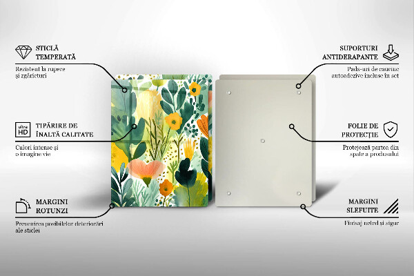 Tábua corte Flores pintadas