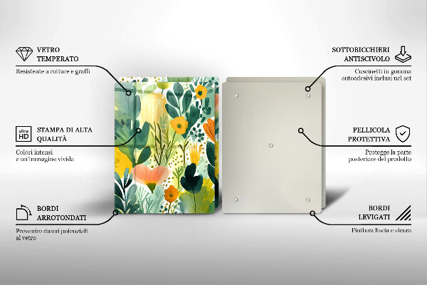 Tábua corte Flores pintadas