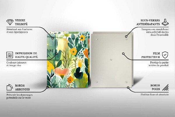 Tábua corte Flores pintadas