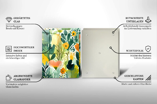 Tábua corte Flores pintadas