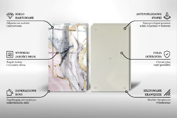 Tábua de cortar Mármore pastel